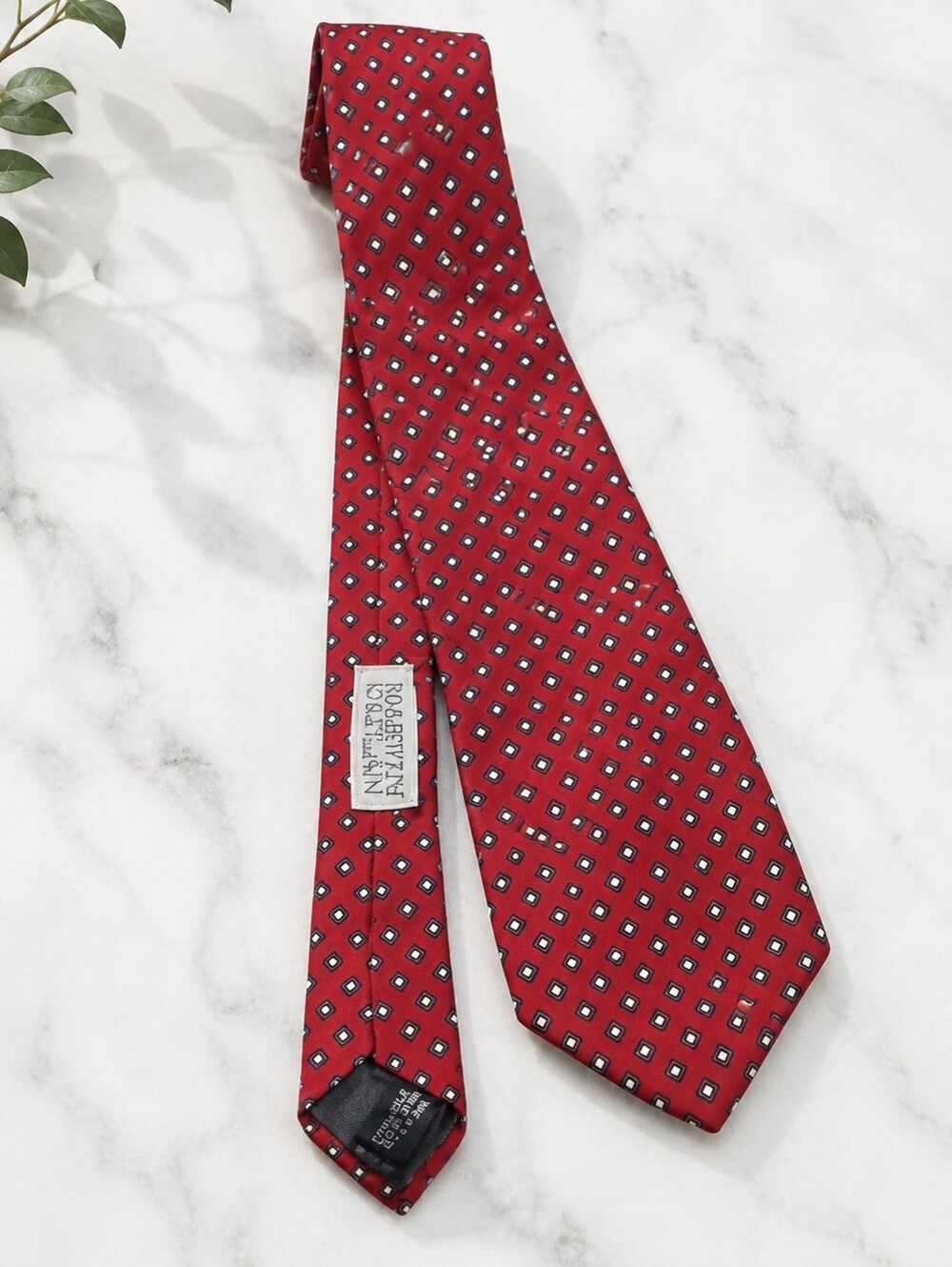 Classic Red Geometric Men's Tie